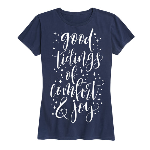 Tidings Of Comfort And Joy Ladies Short Sleeve Classic Fit Tee