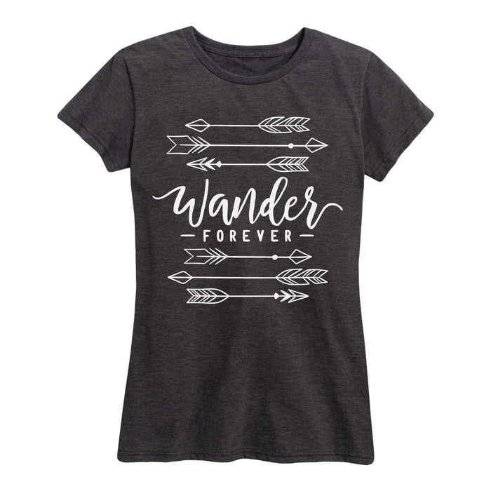 Wander Forever Stacked Arrows Ladies Short Sleeve Classic Fit Tee