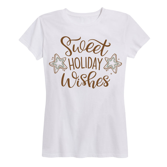 Sweet Holiday Wishes Ladies Short Sleeve Classic Fit Tee