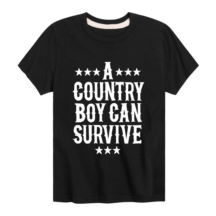 Country Boy Can Survive Youth Short Sleeve T Shirt