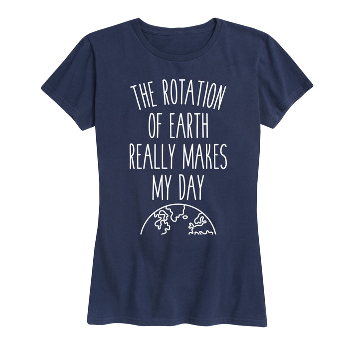Rotation Of Earth Ladies Short Sleeve Classic Fit Tee