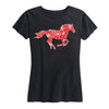 Western Print Horse Ladies Short Sleeve Classic Fit Tee