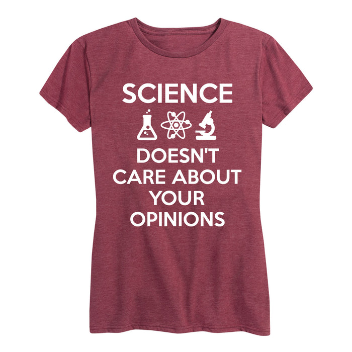 Science Doesnt Care Ladies Short Sleeve Classic Fit Tee