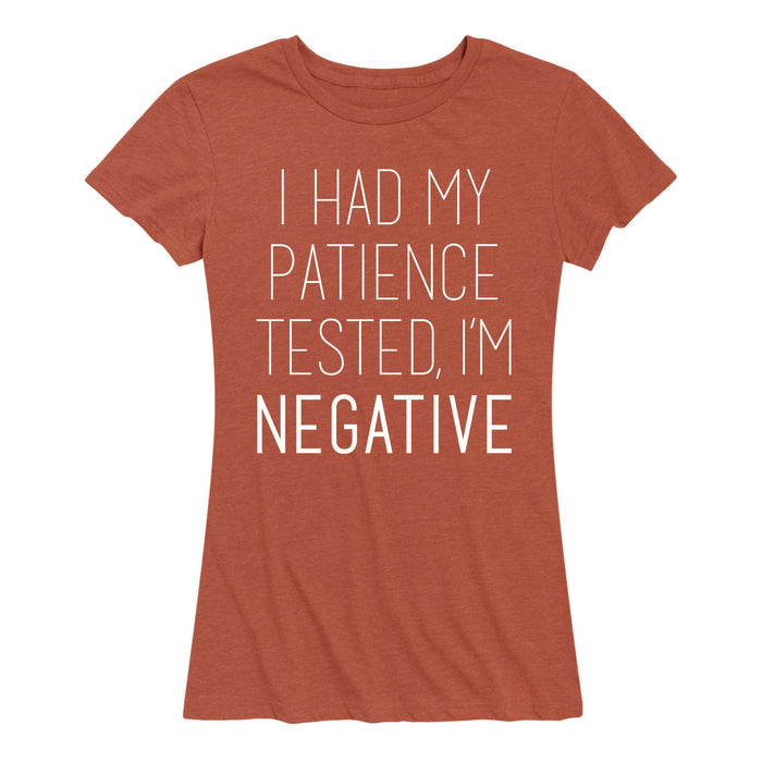 Patience Tested Womenss Short Sleeve Classic Fit Tee