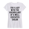 Vocabulary Of A Well Educated Sailor Ladies Short Sleeve Classic Fit Tee