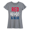 Red Wine And Blue Ladies Short Sleeve Classic Fit Tee