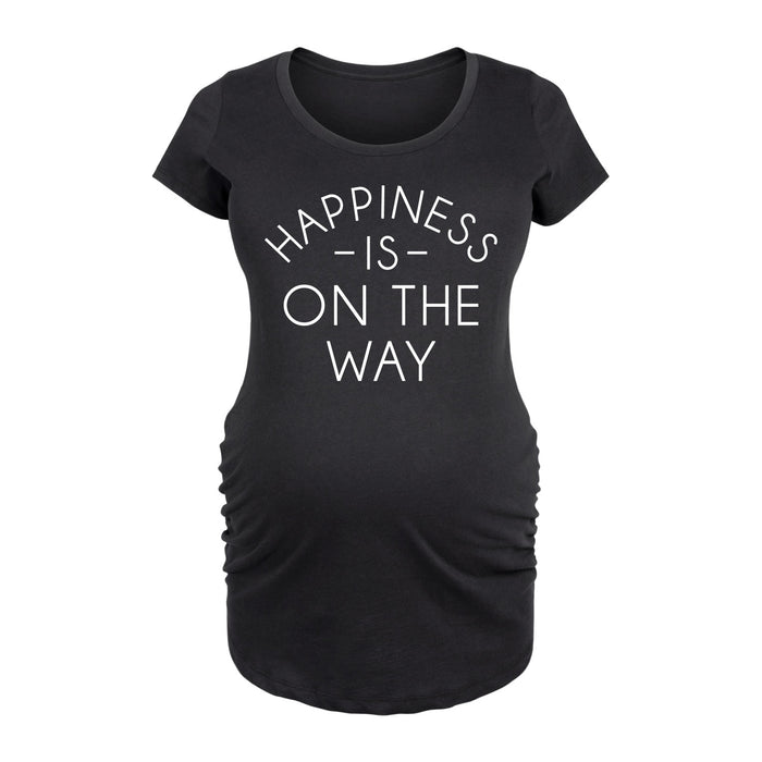 Happiness Is On The Way Maternity Scoop Neck Tee