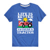 Better On Papas Tractor Kids Short Sleeve Tee