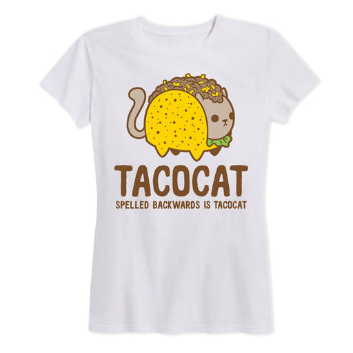 Tacocat Spelled Backwards Ladies Short Sleeve Classic Fit Tee