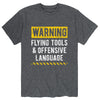 Warning Flying Tools Mens Short Sleeve Tee