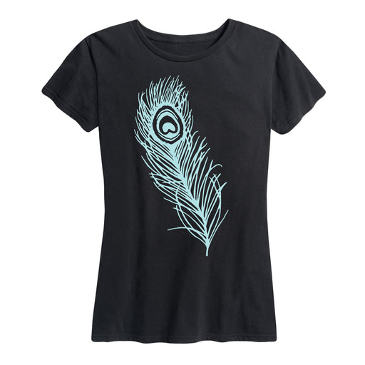 Peacock Feather Ladies Short Sleeve Classic Fit Tee