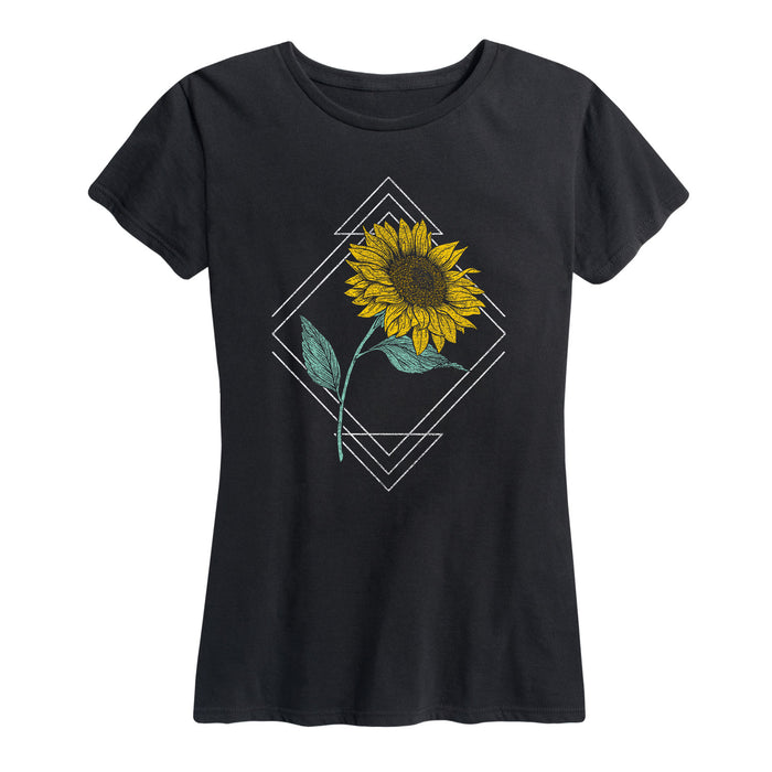 Sunflower Abstract Ladies Short Sleeve Classic Fit Tee