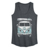 Van Surfboard White Womens Racerback Tank