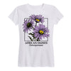 Puple Daisies Ladies Short Sleeve Classic Fit Tee