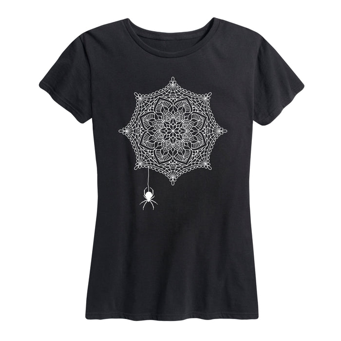 Spider Web Mandala Ladies Short Sleeve Classic Fit Tee