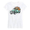 Vintage Truck Pumpkins Ladies Short Sleeve Classic Fit Tee