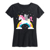 Sloth Riding Unicorn Womenss Short Sleeve Classic Fit Tee