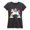 Sloth Riding Unicorn Womenss Short Sleeve Classic Fit Tee