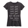 Not Yet Avocado Ladies Short Sleeve Classic Fit Tee