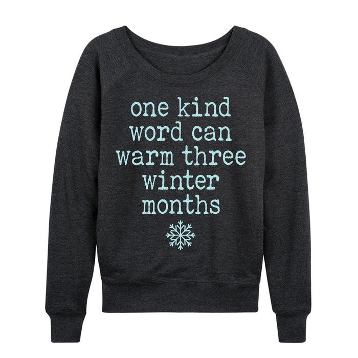 One Kind Word Ladies French Terry Pullover