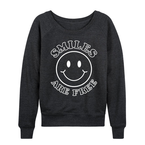 Smiles Are Free Ladies French Terry Pullover