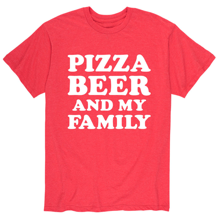 Pizza Beer And Family Men's Short Sleeve T-Shirt