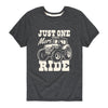 Just One More Ride Kids Short Sleeve Tee