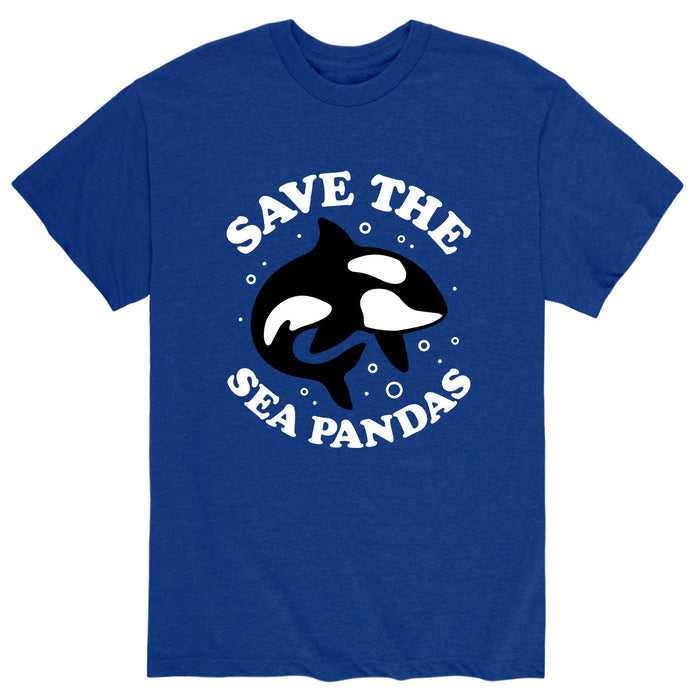 Save The Sea Pandas Womens Adult Short Sleeve Tee