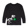 T Rex Clover Side Hit Kids Long Sleeve Tee