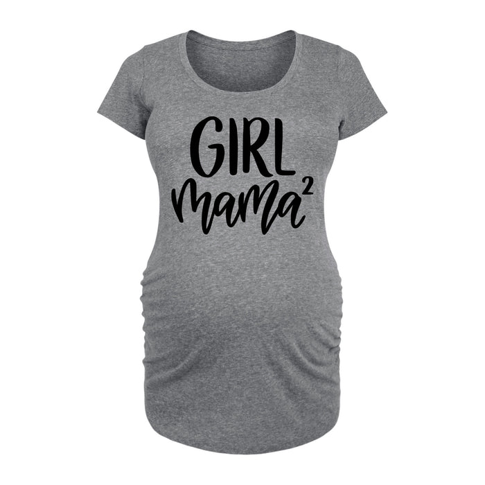 Girl Mama Squared Womens Maternity Scoop Neck Tee