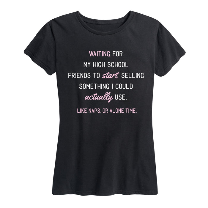 Selling Naps Alone Time Ladies Short Sleeve Classic Fit Tee