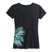 Palm Leaves Bottom Side Hit - Womens Dress Ladies Short Sleeve Classic Fit Tee