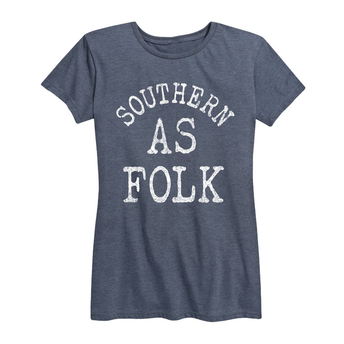 Southern As Folk Ladies Short Sleeve Classic Fit Tee