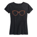 Zebra Cateye Glasses Rose Gold Metallic Ladies Short Sleeve Classic Fit Tee