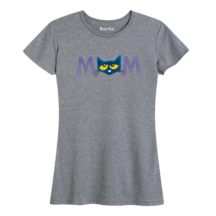 Pete The Cat™ Face Mom Womenss Short Sleeve Classic Fit Tee