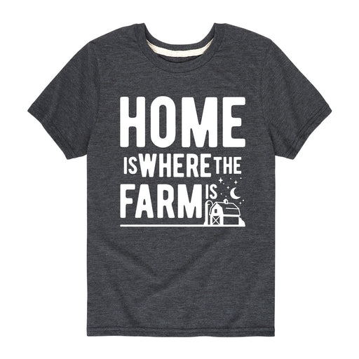 Home Is Where The Farm Is Kids Short Sleeve Tee