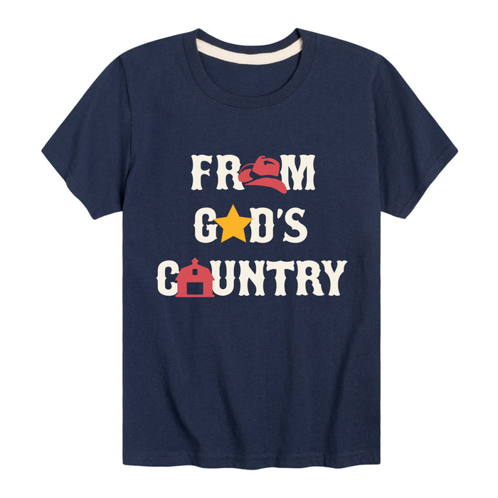 From Gods Country Kids Short Sleeve Tee