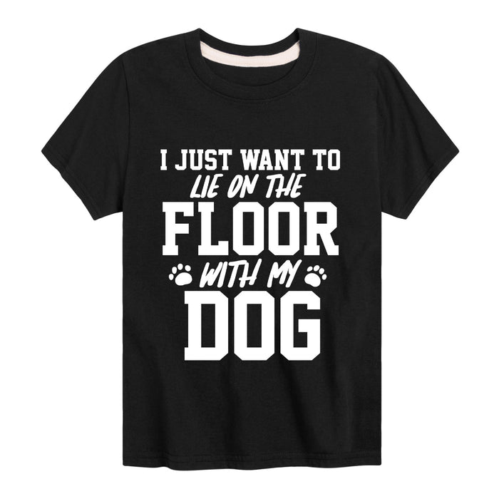 On The Floor With My DogYouth Short Sleeve Tee