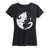 Sun And Moon Cats Ladies Short Sleeve Classic Fit Tee