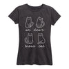 Un Deux Trois Cat Ladies Short Sleeve Classic Fit Tee