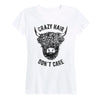 Crazy Hair Dont Care Highland Cow Ladies Short Sleeve Classic Fit Tee