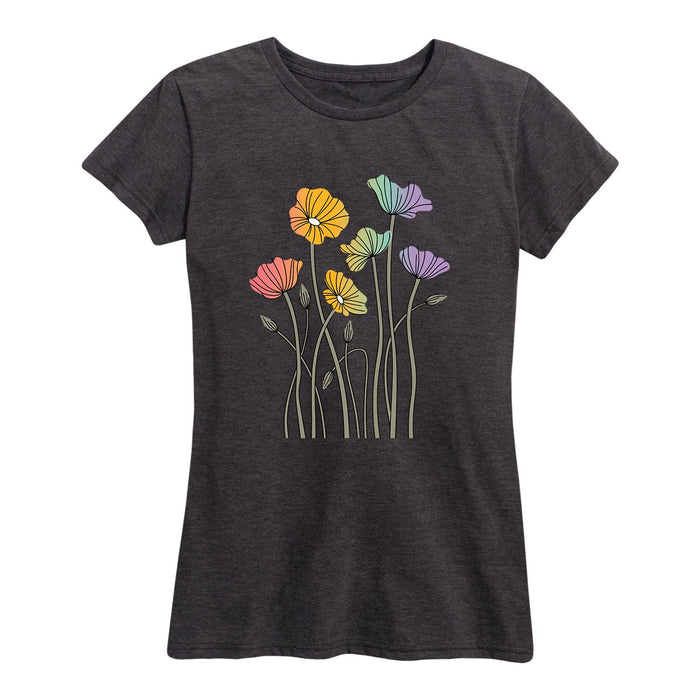Rainbow Poppies - Women's Short Sleeve T-Shirt