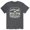 Real Men Sleep Outside Mens Short Sleeve Tee