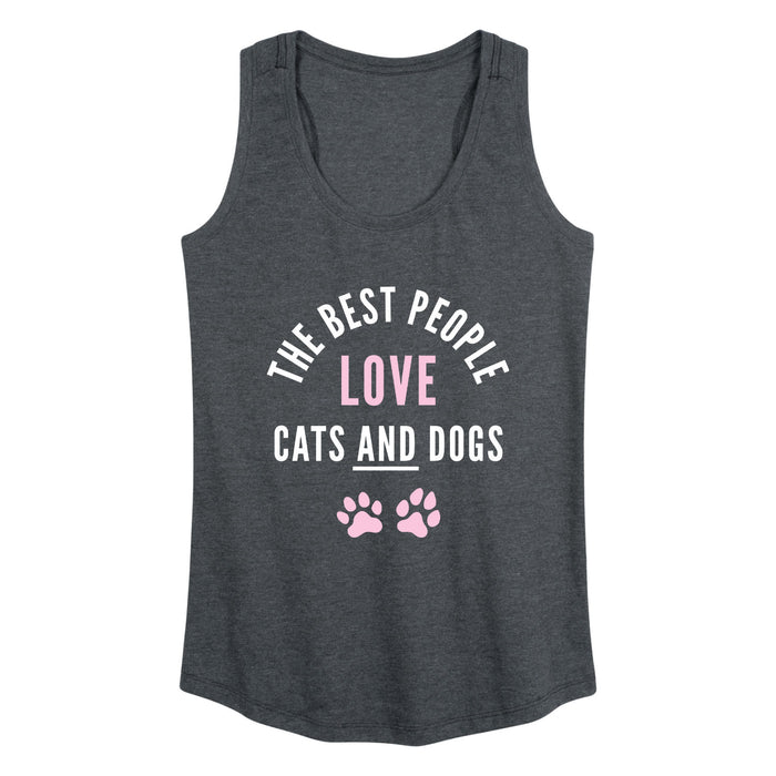 The Best People Love Cats And Dogs Womens Racerback Tank