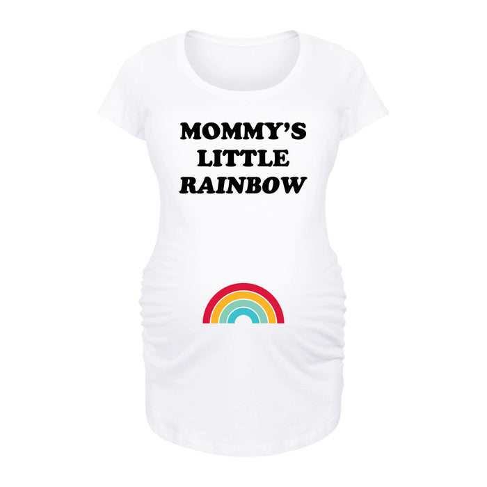 Mommy'S Little Rainbow Maternity Scoop Neck Tee