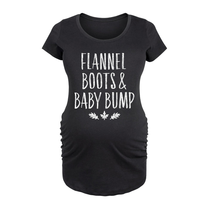 Flannel Boots And Baby Bump Maternity Scoop Neck Tee