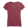 Pocket Dog Pug Lc Ladies Short Sleeve Classic Fit Tee