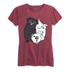 Yin Yang Pugs Ladies Short Sleeve Classic Fit Tee