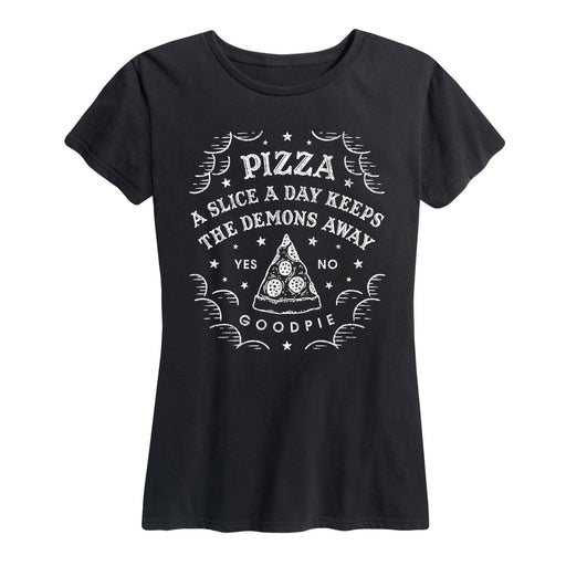 Pizza A Slice A Day Ladies Short Sleeve Classic Fit Tee