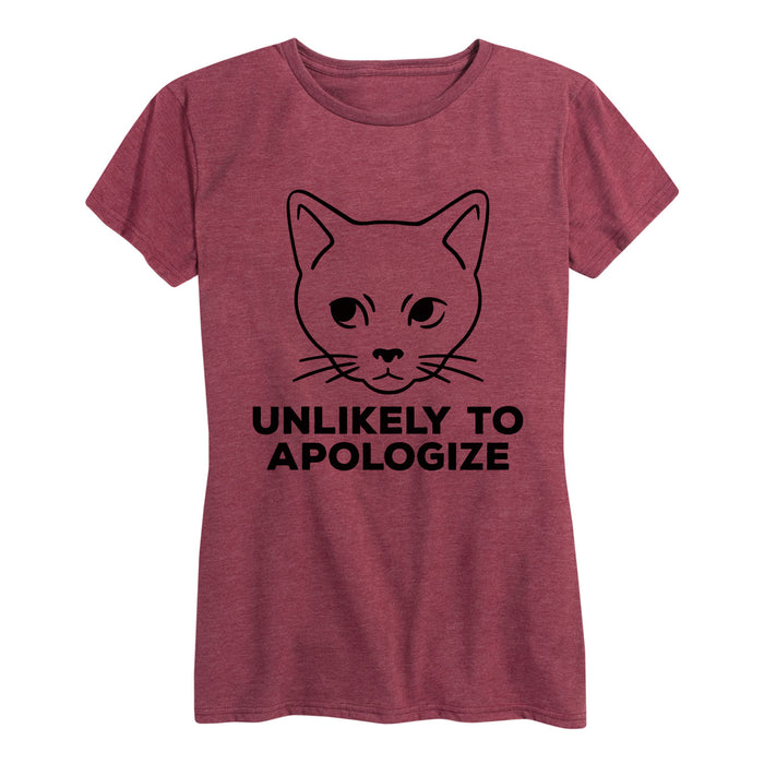 Unlikely To Apologize Ladies Short Sleeve Classic Fit Tee